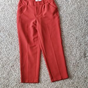 High-Waisted Orange Dress Pants